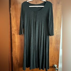 EileenFisher Black Long Sleeve Soft Cotton Dress M